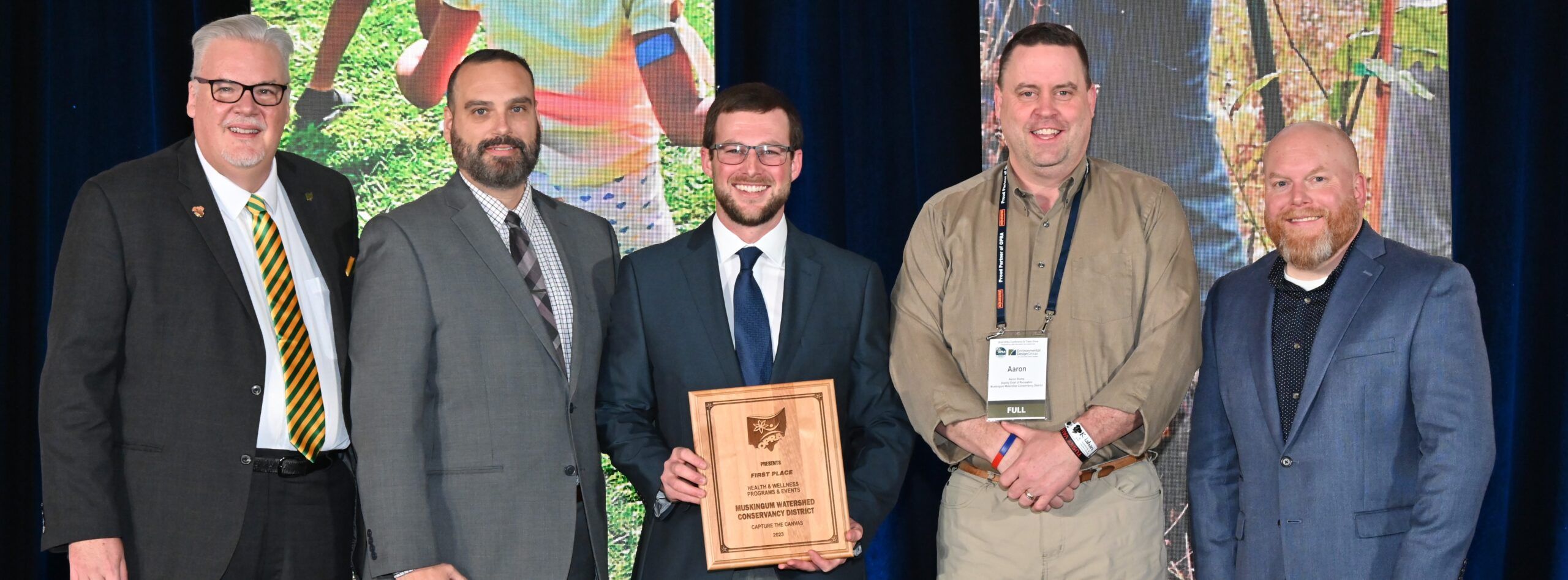 Woody Woodward, OPRA Executive Director, Eric Stechschulte, Dylan Sayre, Aaron Stump, and Nate Eppink, OPRA Board President